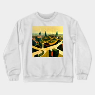 Eco friendly futuristic city Crewneck Sweatshirt